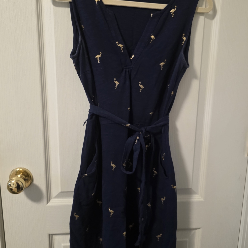 Boden Navy Sleeveless Dress with Pattern - Picture 7 of 8